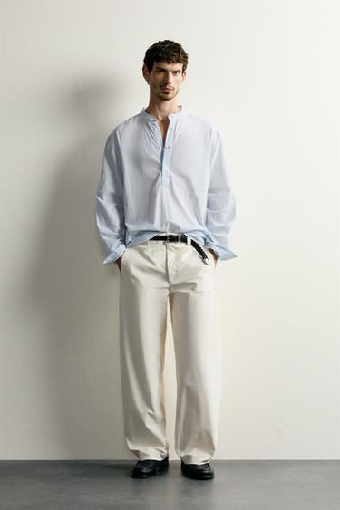CREASED-EFFECT SHIRT - Sky blue by Zara - Image 0