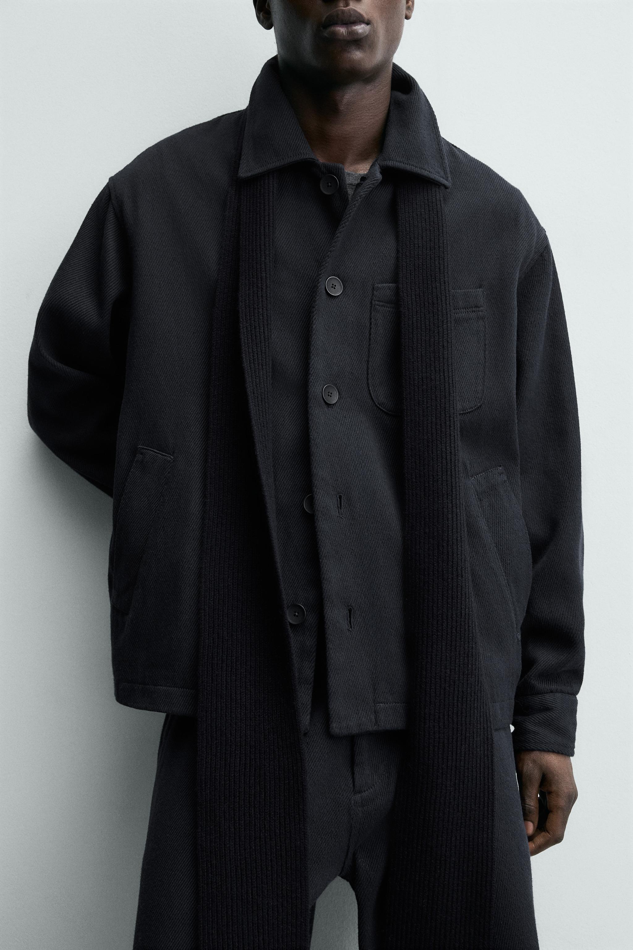TEXTURED POCKET OVERSHIRT