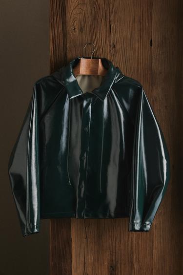 IMPERMÉABLE COURT EFFET VERNI HYDROFUGE - Vert de Zara - Image 6