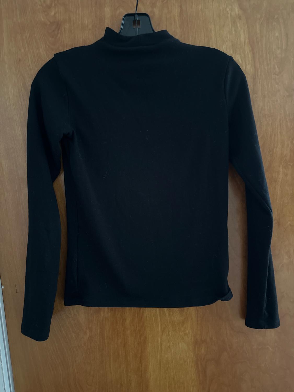 FUNNEL NECK LONG SLEEVE TSHIRT BLACK SZM - Image 3