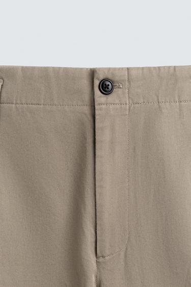 PANTALON CHINO À PLIS - Sable de Zara - Image 8