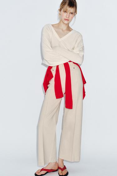 JEANS ZW COLLECTION TAILORED WIDE LEG TIRO ALTO - Arena de Zara