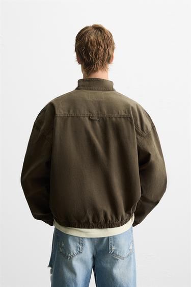 FADED QUARTER-ZIP JACKET - Brown by Zara