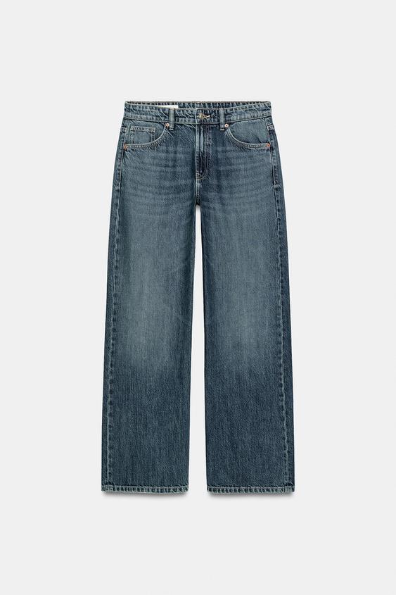 JEANS DENIM TRF RELAXED TIRO MEDIO - Marino de Zara - Imagen 0