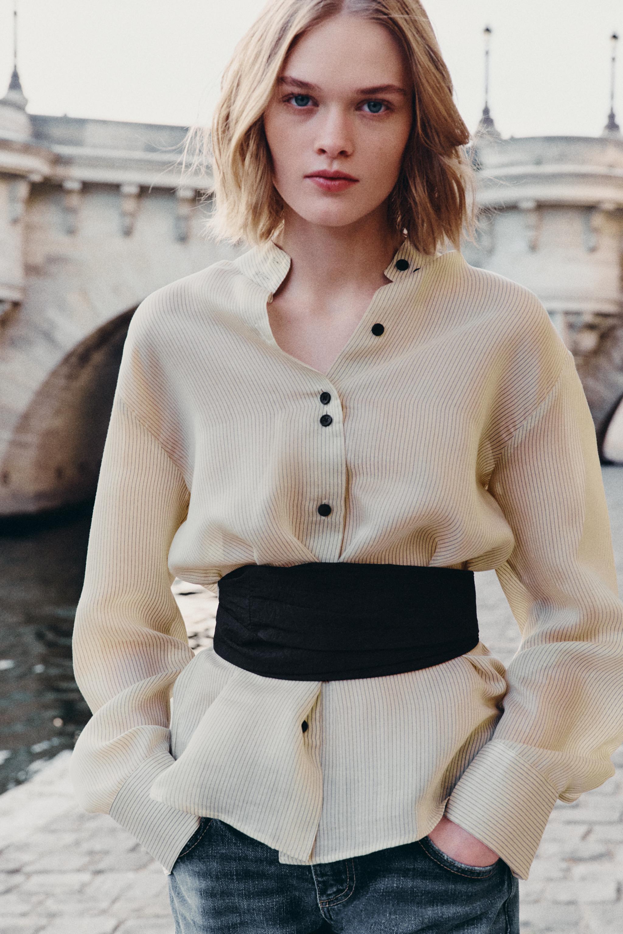 STRIPED CUMMERBUND SHIRT ZW COLLECTION