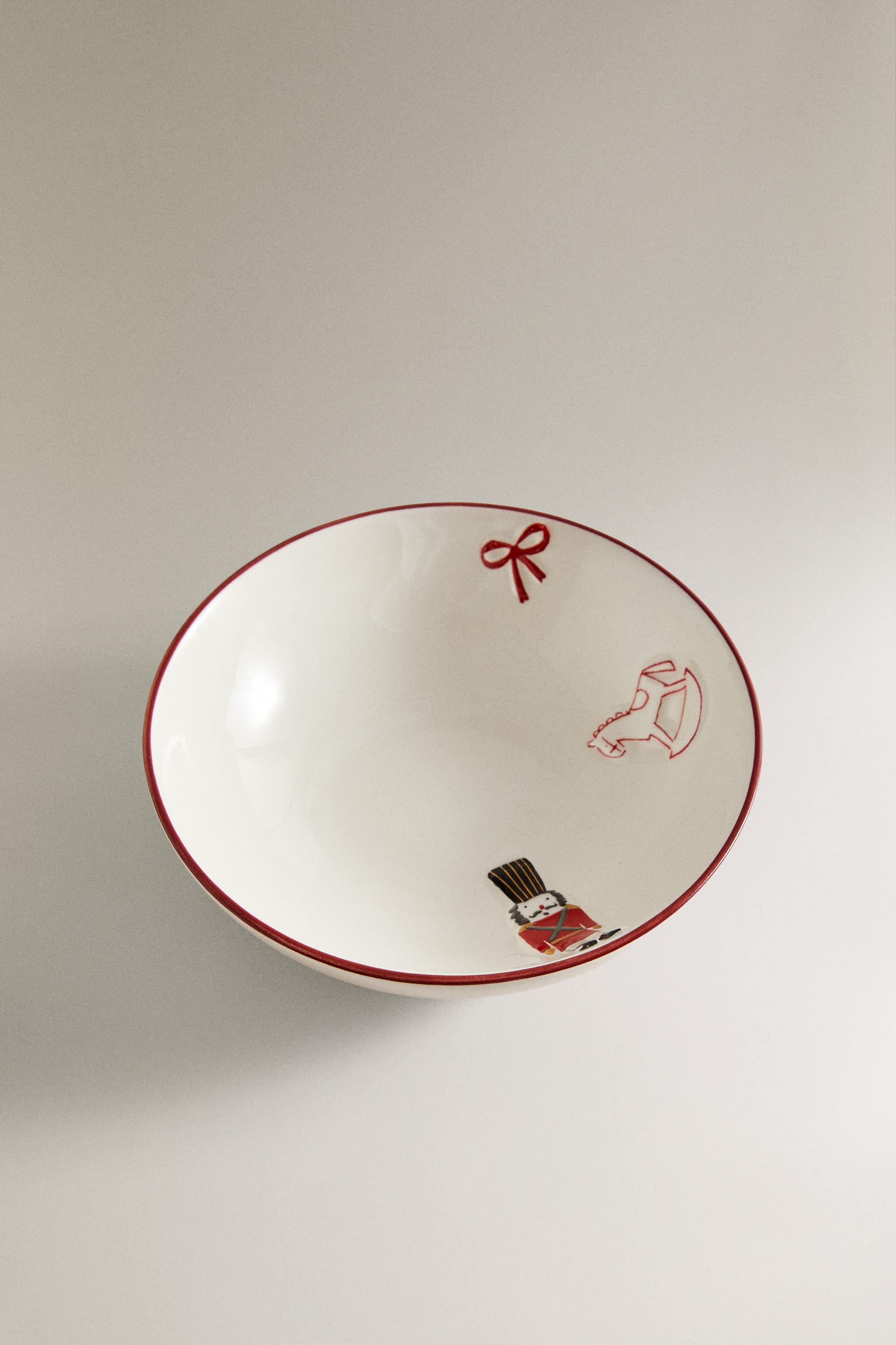 CHILDREN'S STONEWARE CHRISTMAS BOWL