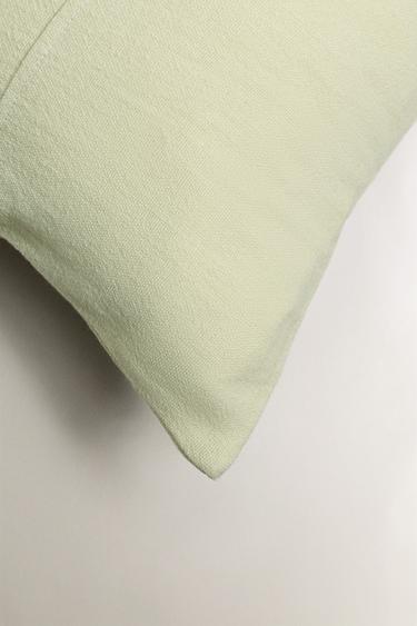 RECTANGULAR CUSHION COVER WITH LINE - Light green by Zara - Image 1