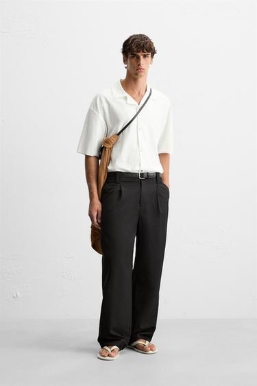 CAMISA RELAXED FIT TEXTURA - Blanco de Zara - Imagen 0