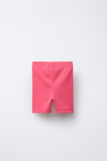 RIBBED CYCLING LEGGINGS - Intense coral by Zara - Image 1
