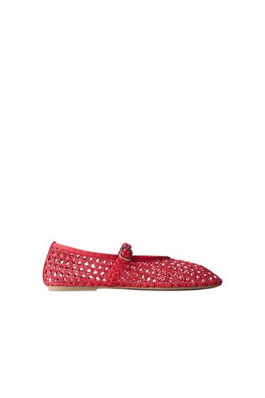 BALLERINA MIT LOCHMUSTER - Rot von Zara - Bild 0