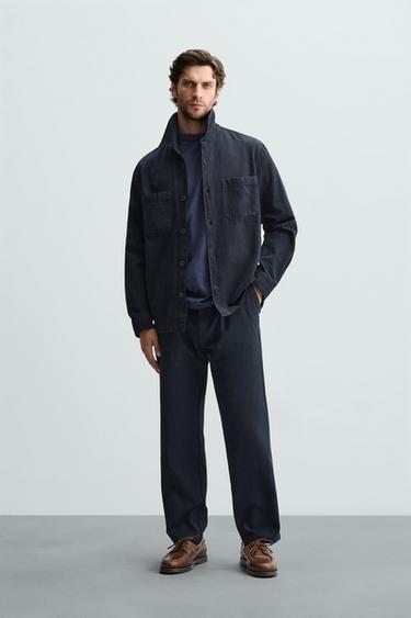 COTTON/LINEN TROUSERS - Bluish by Zara - Image 0