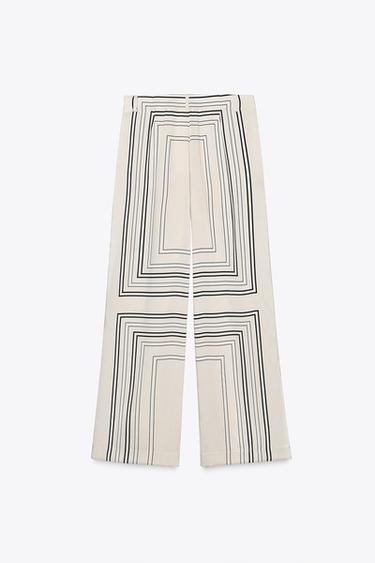 ZW COLLECTION PRINTED TROUSERS - Ecru by Zara - Image 5