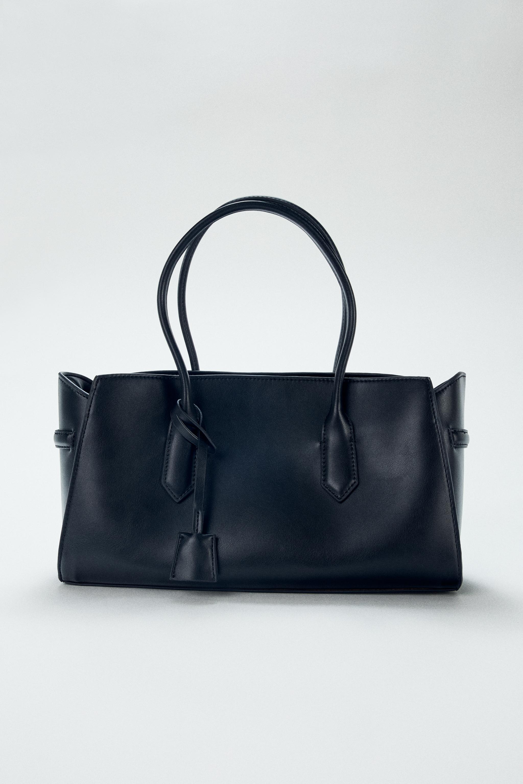 ZARA トートバッグ ボストンバッグ　レザー ZARA - 新品 ZARA フェイクレザー ボストンバッグ マイクロミニ