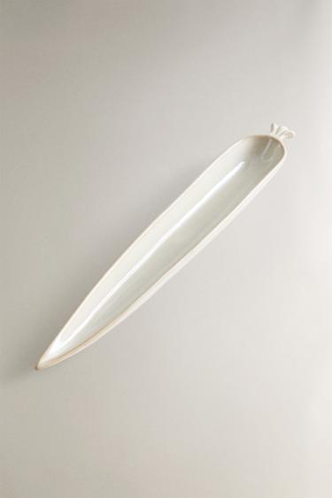 PLAT CÉRAMIQUE CAROTTE - Crème de Zara - Image 1