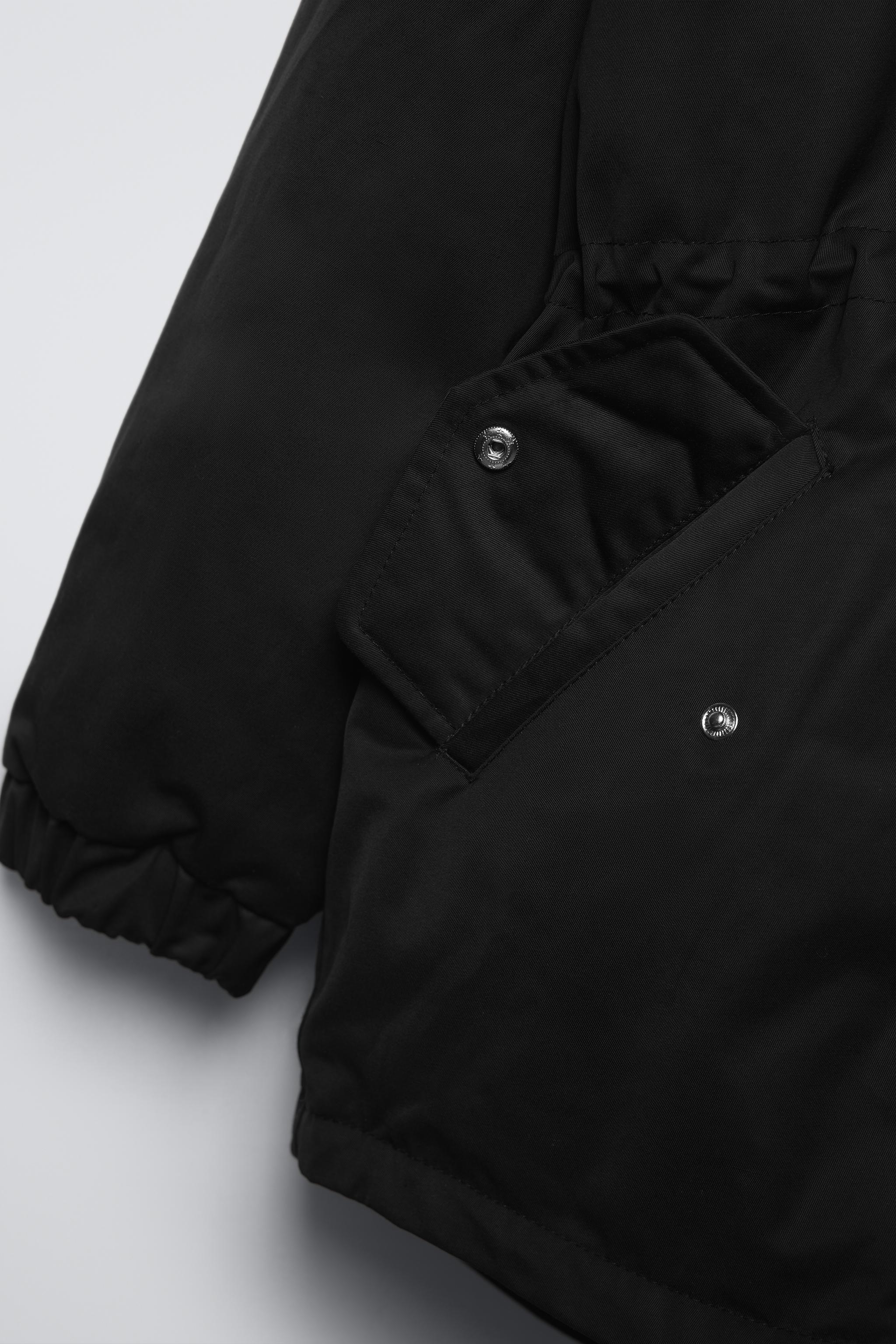 フェイクファー付きフードパーカ - ブラック | ZARA Japan / 日本