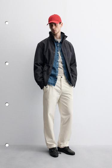 STRAIGHT-LEG CHINO TROUSERS - White by Zara