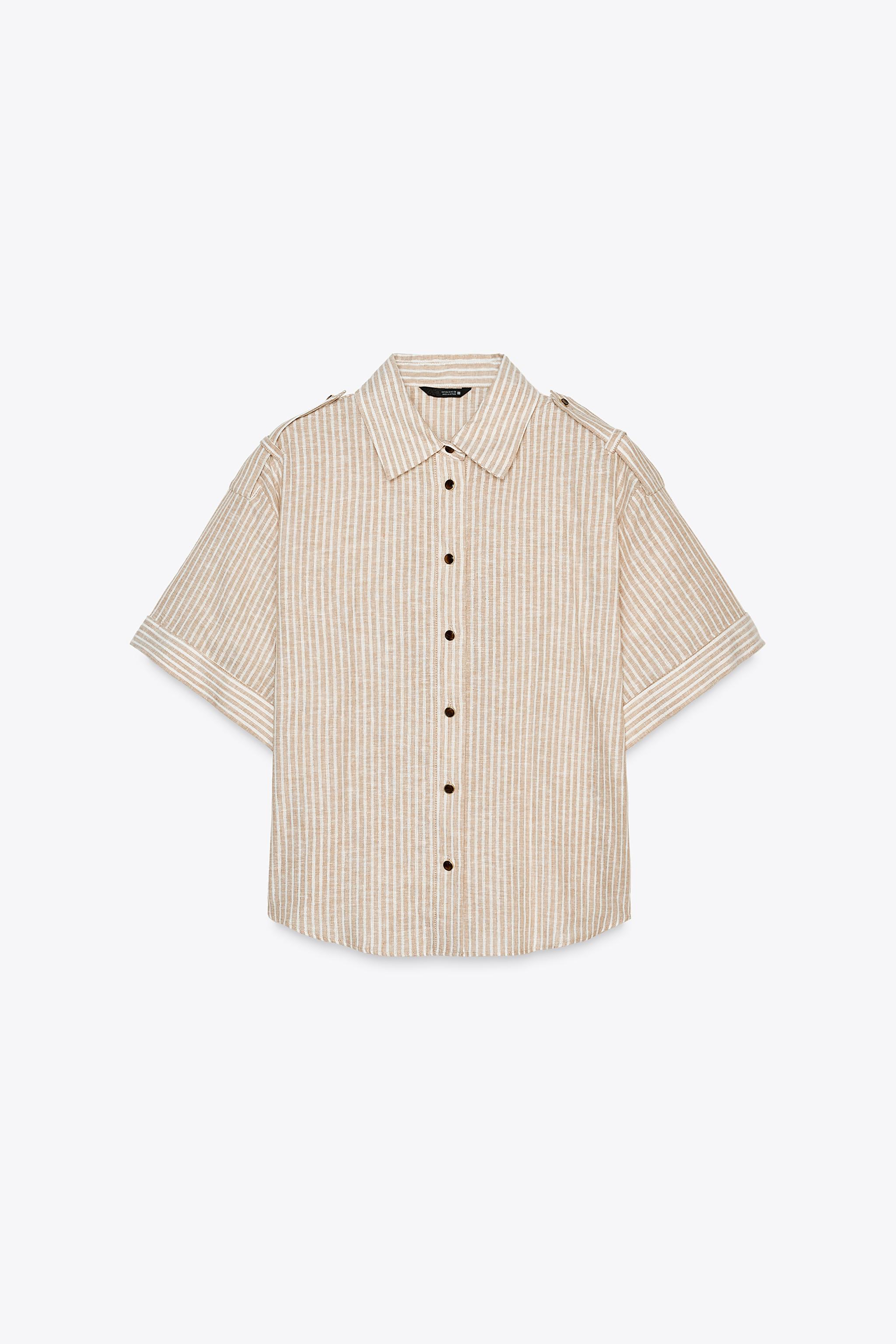 CHEMISE RAYURES FIL MÉTALLISÉ