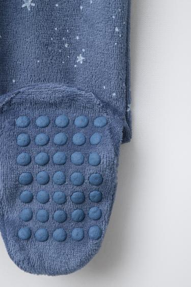 PYJAMA COMBINAISON EN VELOURS À ÉTOILES - Bleu de Zara - Image 3