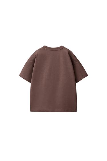 T-SHIRT UNI HEAVY WEIGHT - Beige rosé de Zara - Image 2