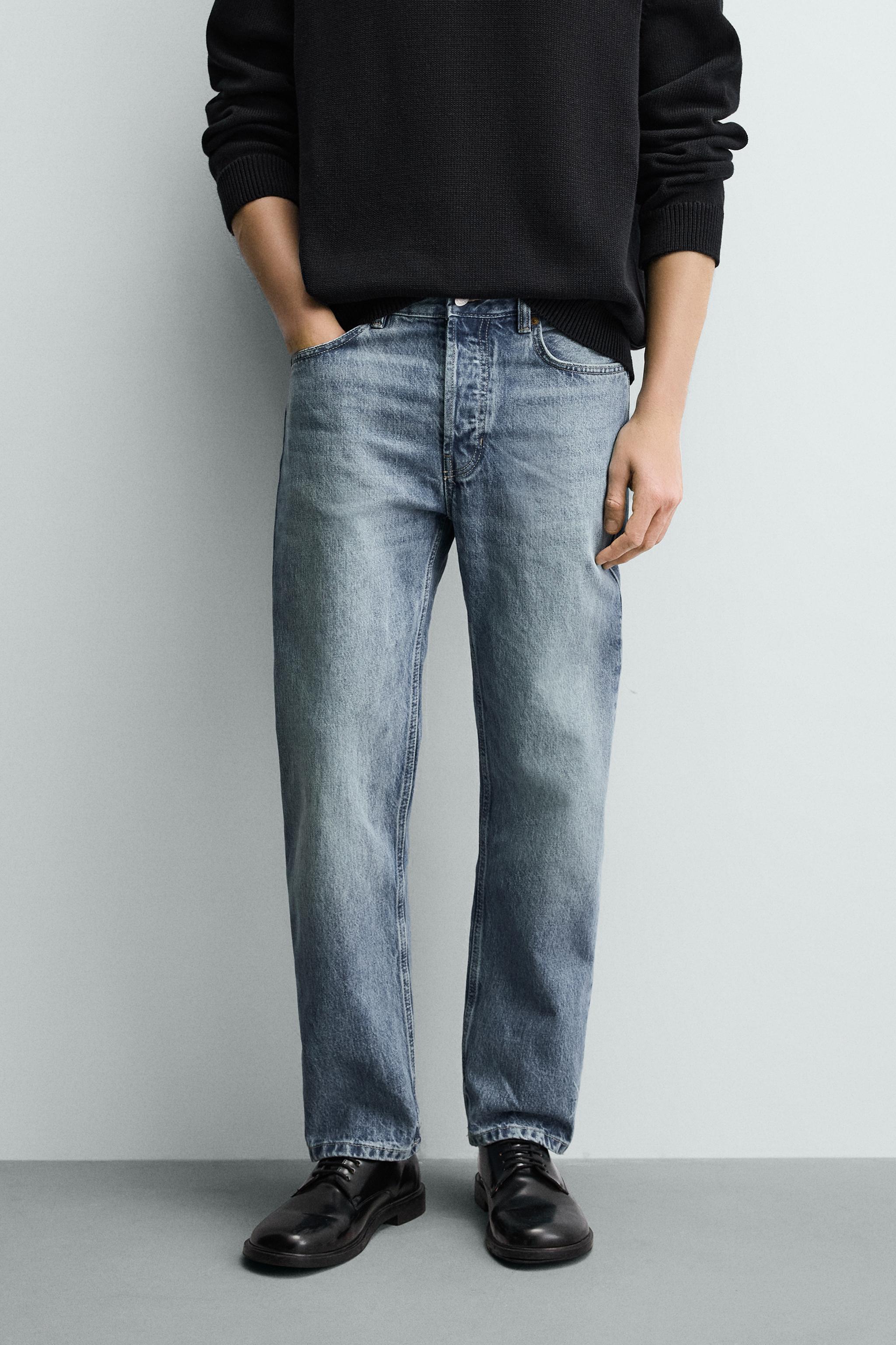 Jeans Homme Zara 100% Coton Coupe Droit - Taille 36/32 - Occasion Très Bon État - Fabriqué En Tunisie