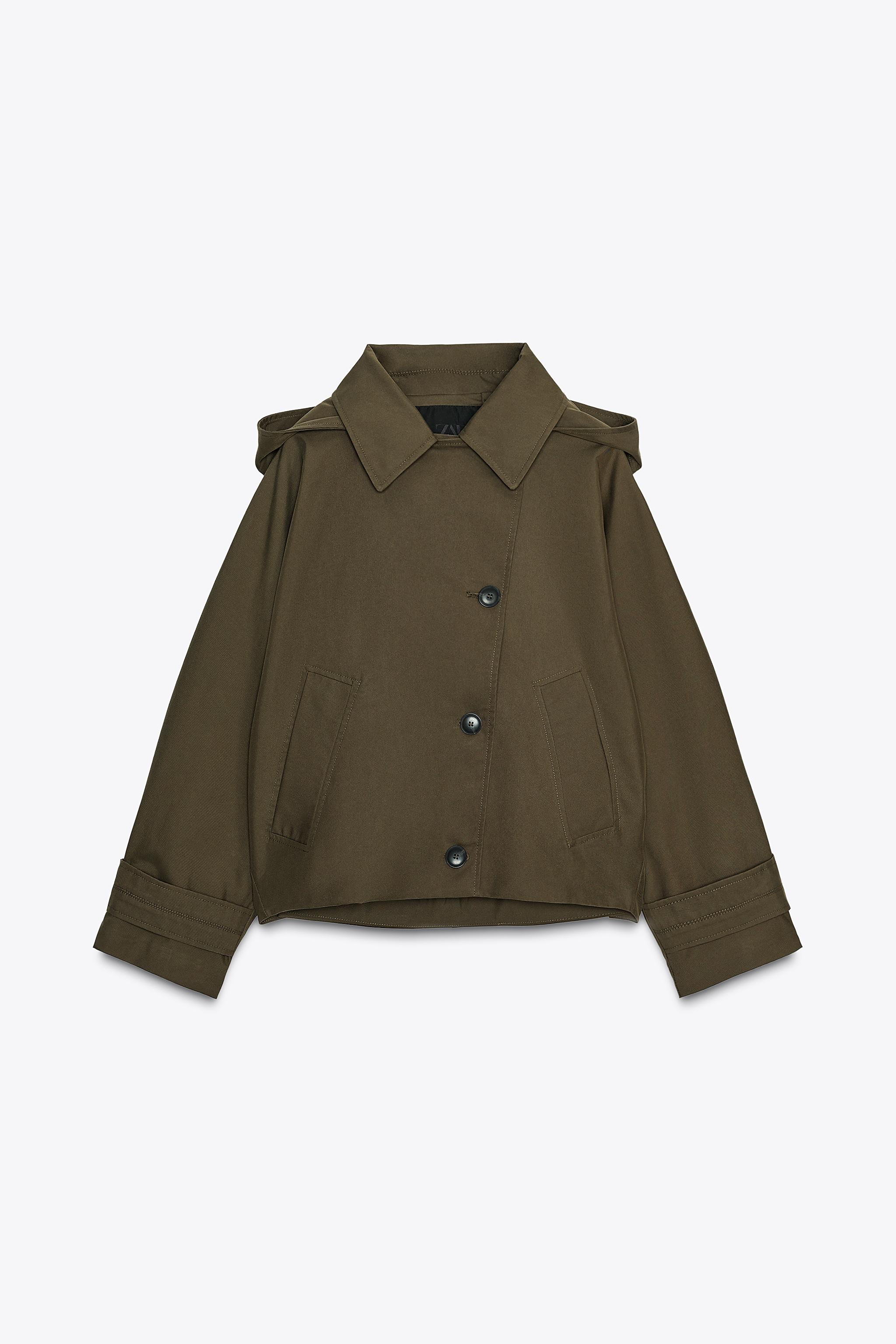 ▶新品未使用 ZARA / フェイクファー フード付きコート M フェイクファー付きフードパーカ - ブラック | ZARA Japan / 日本