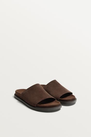 КОЖАНЫЕ САНДАЛИИ — ЧЕРЕПИЧНЫЙ от Zara