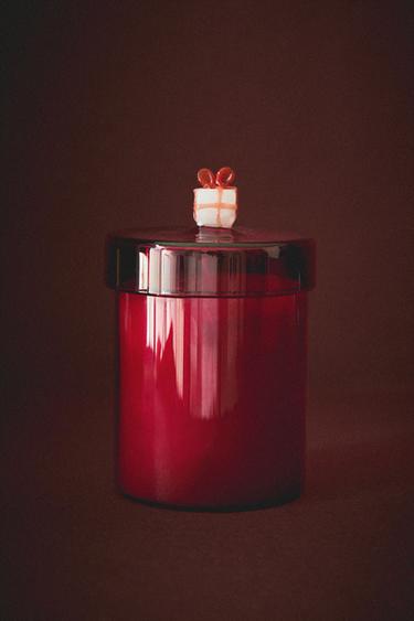 Zaras (220 G) DOFTLJUS I BOROSILIKATGLAS GINGERBREAD - Röd