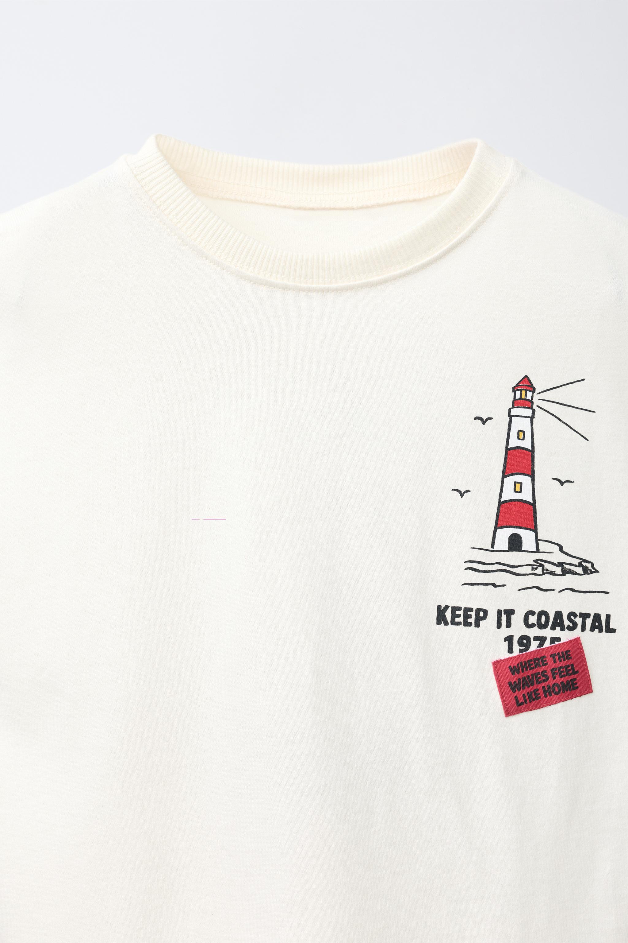 Детские футболки Zara LIGHTHOUSE PRINT T-SHIRT — фото 3