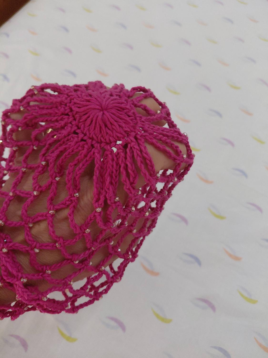 CROCHET KNIT BEANIE WITH BEADS - Image 7