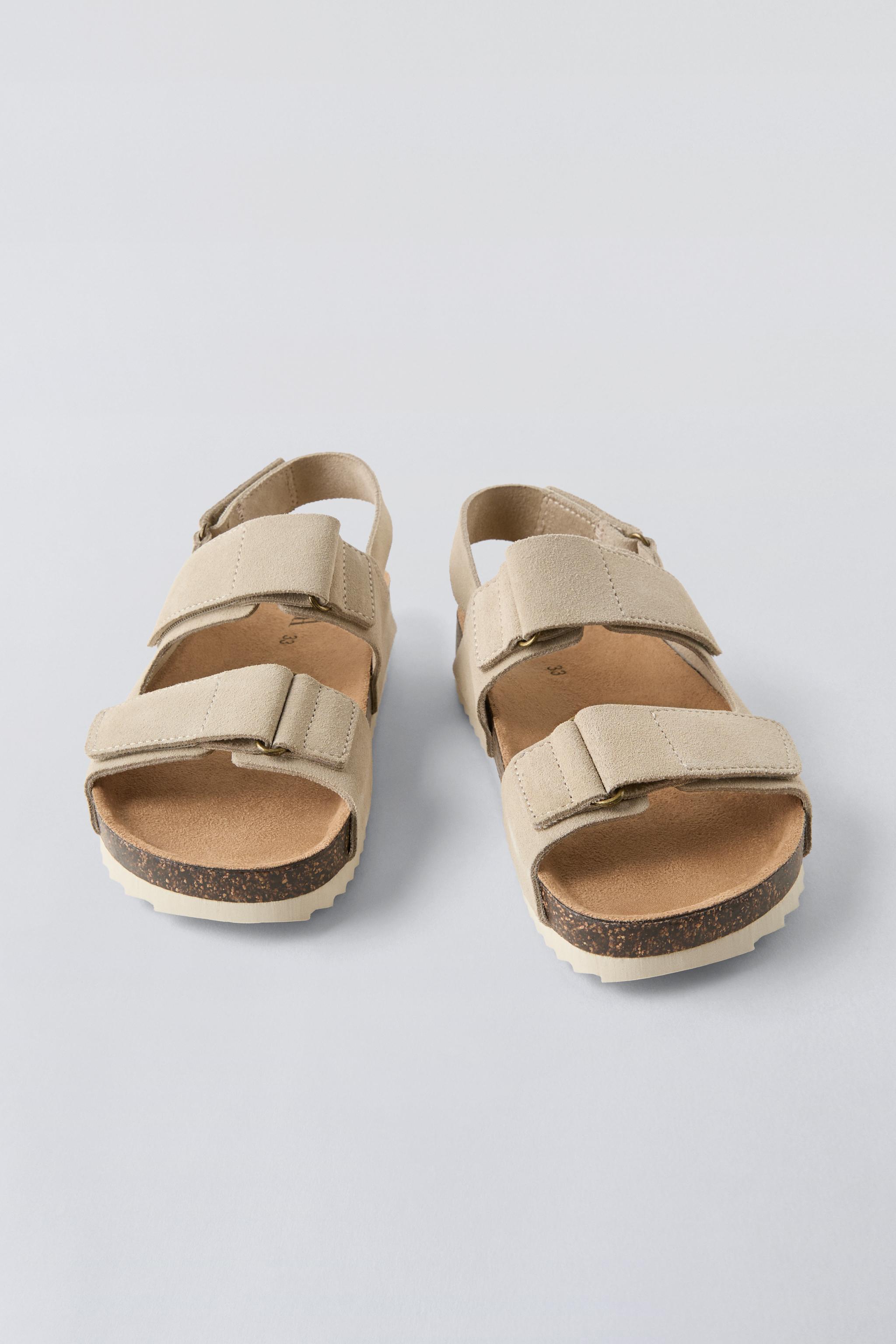 NEW! 2024 Big kid Zara leather sandals US 2