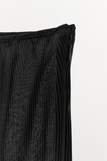JUPE PLISSÉE DENTELLE - Noir de Zara - Image 6