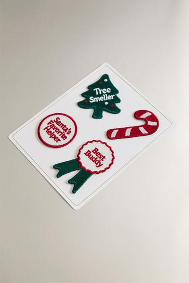 PATCHS THERMOCOLLANTS NOËL (LOT DE 4) - Rouge de Zara - Image 1