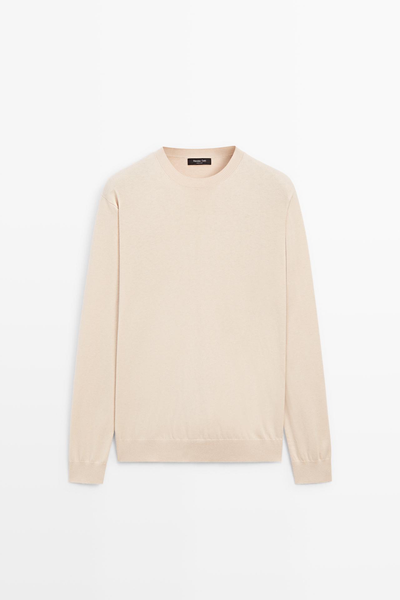 Cotton blend knit sweater — 153
