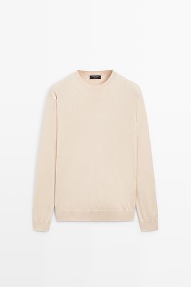 Cotton blend knit sweater — 153 1