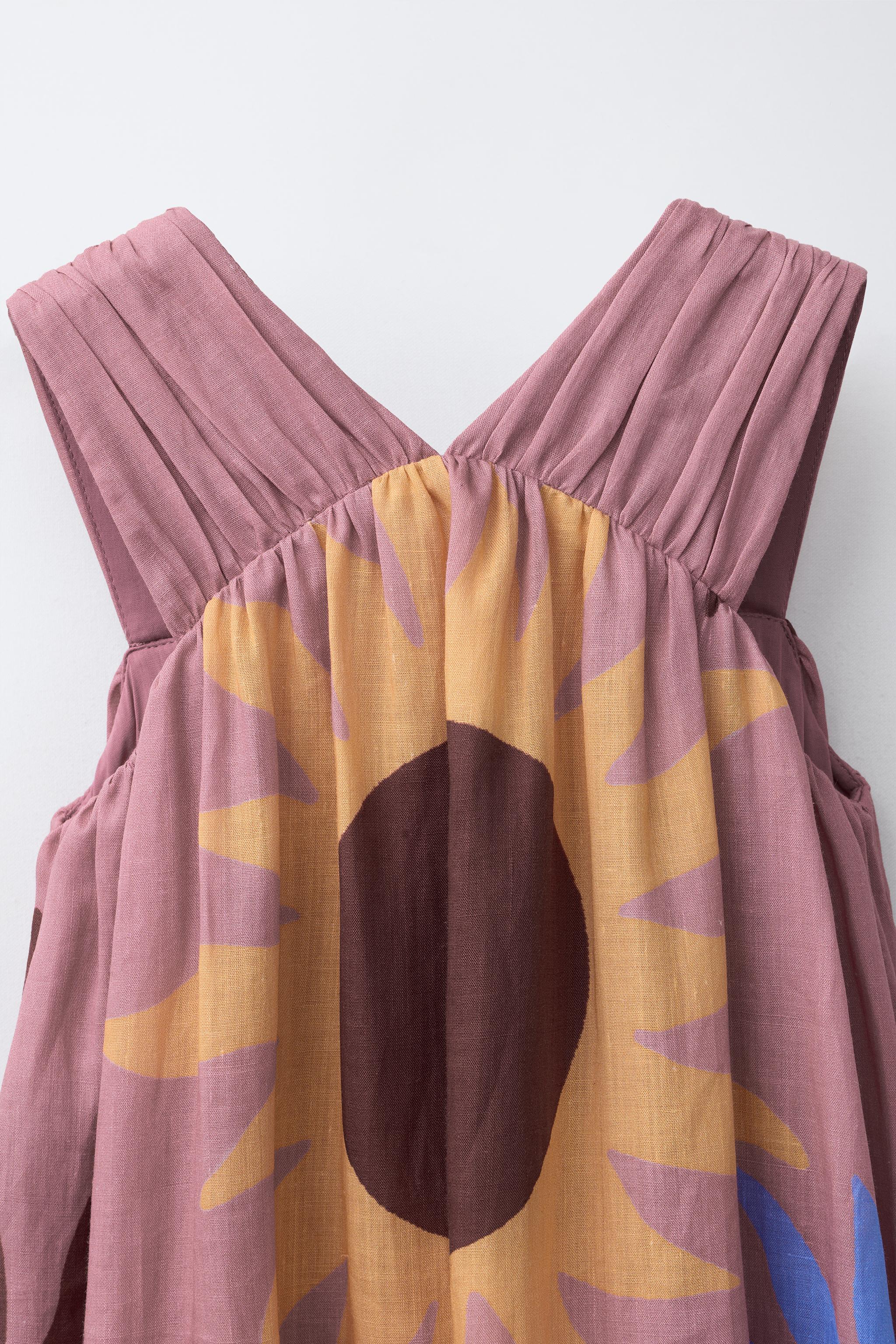 100% RAMIE PRINTED DRESS