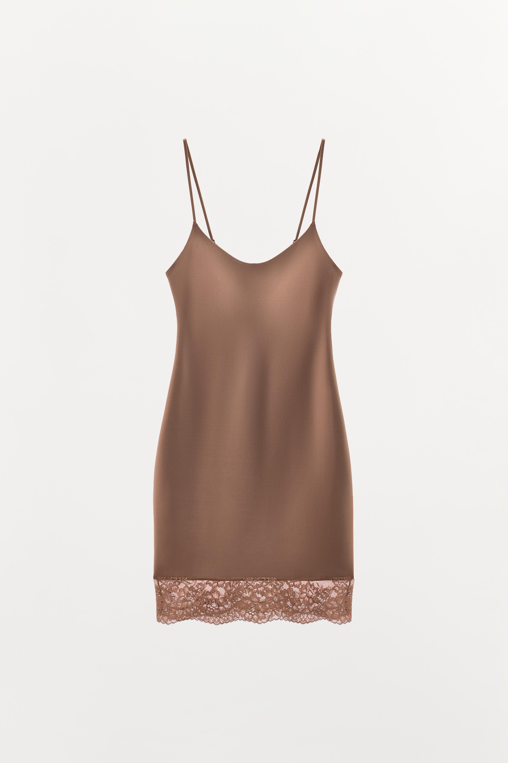 SHORT POLYAMIDE BLEND LACE DRESS