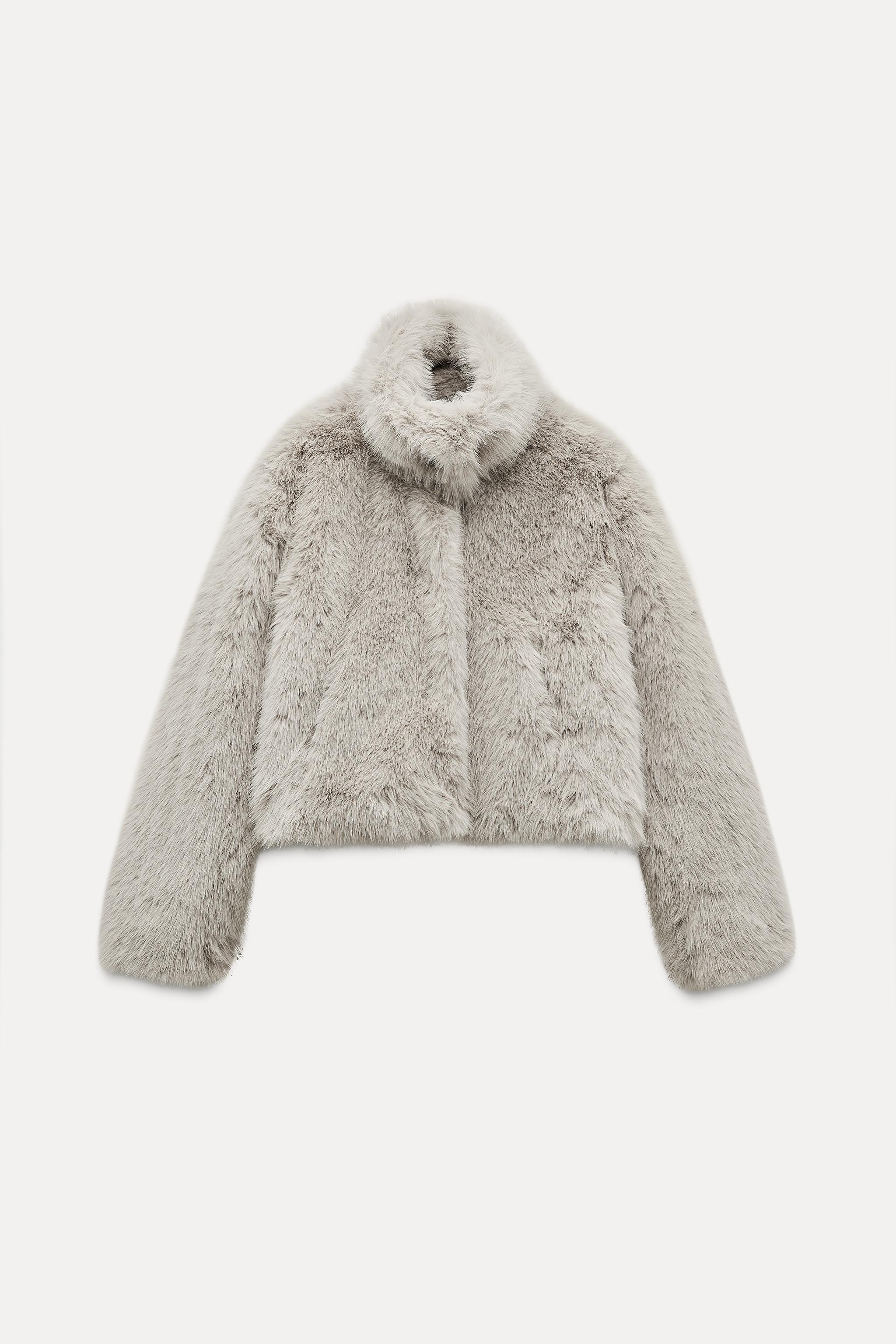 Women s Coats with Fur Hood ZARA United States