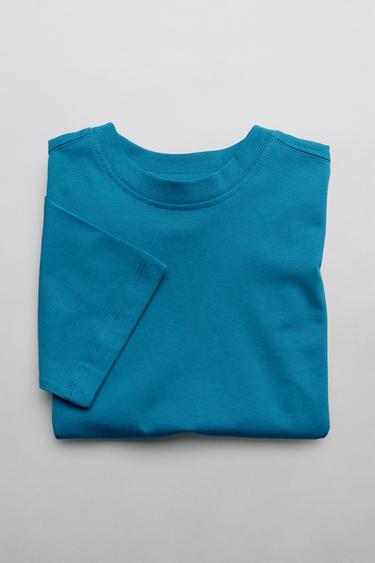 T-SHIRT UNI MEDIUM WEIGHT - Bleu pétrole de Zara
