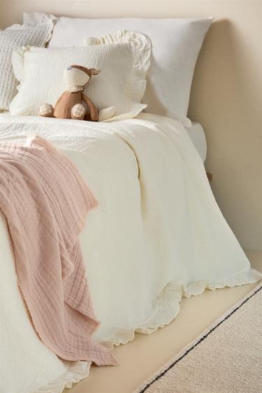 Zara CHILDREN'S TEXTURED BEDSPREAD - 香子蘭色