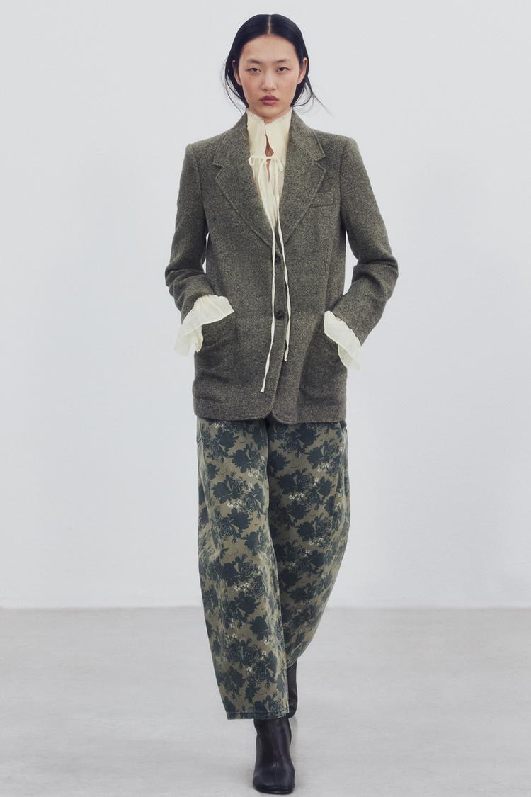 ZW COLLECTION STRAIGHT WOOL BLEND BLAZER
