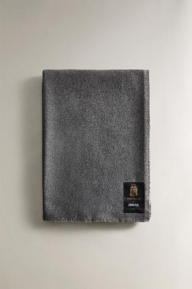 CASHMERE AND WOOL THROW - Grey by Zara - Image 4