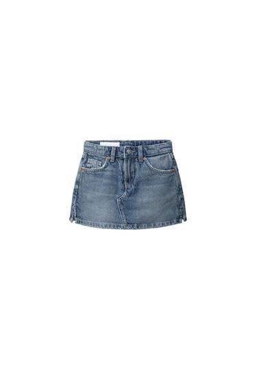 FALDA BERMUDA DENIM - Azul claro de Zara