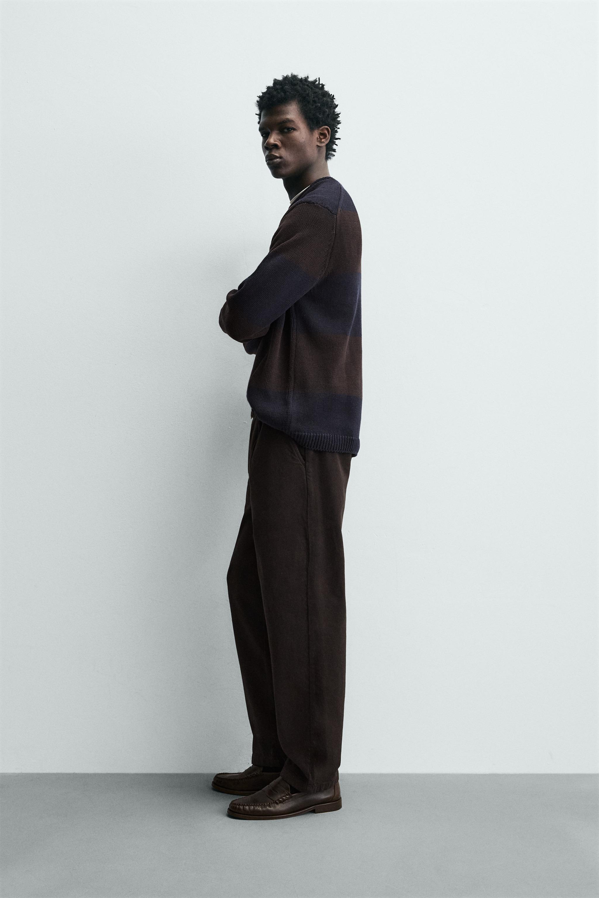 PANTALON STRAIGHT FIT À PLIS
