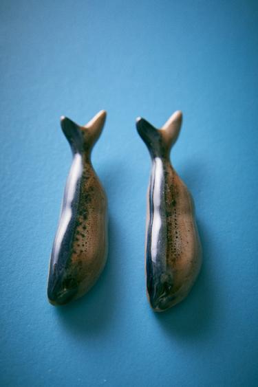 PACK OF FISH CERAMIC CHOPSTICK STANDS (PACK OF 2) - Blue by Zara - Image 7