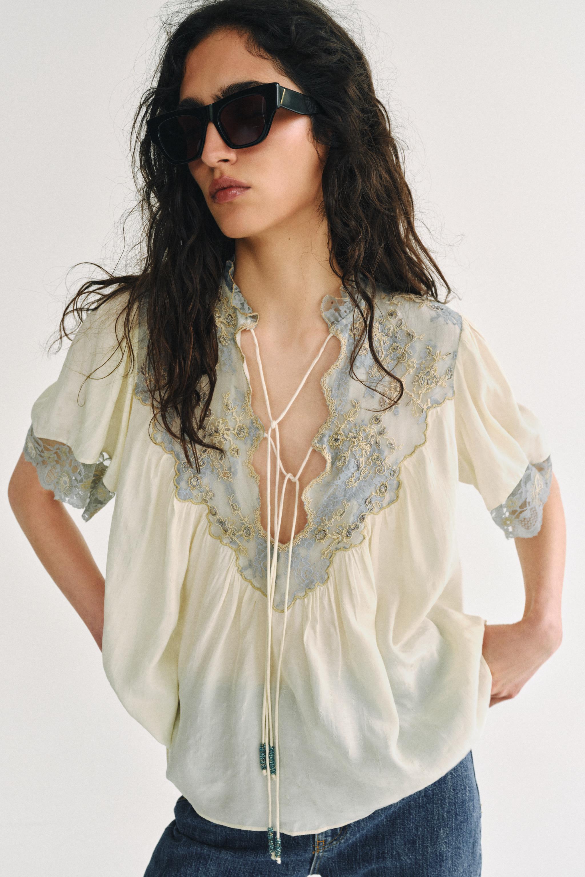 ZW COLLECTION LACE SHIRT