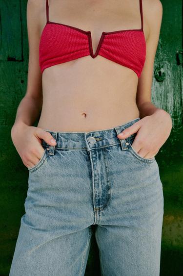 Z1975 STRAIGHT HIGH-WAIST JEANS - Light blue by Zara - Image 2