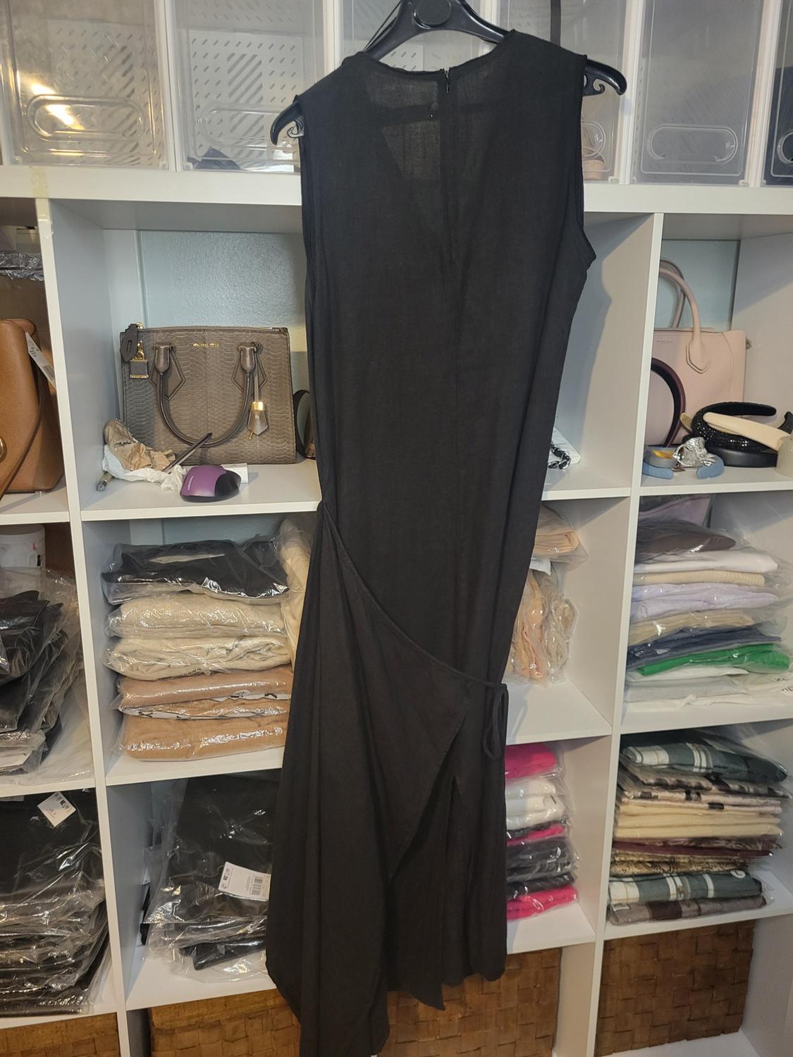LINEN WRAP DRESS - Image 3
