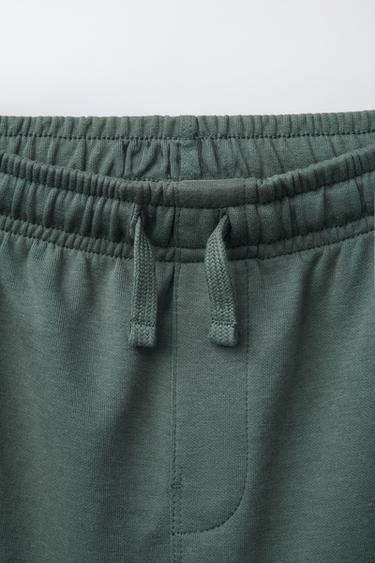 INTERLOCK T-SHIRT AND BERMUDA SHORTS SET - Dark green by Zara