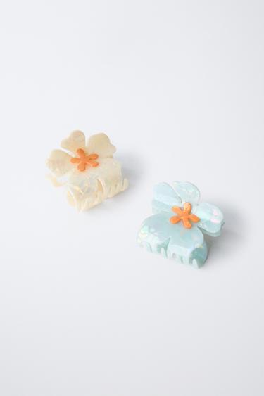 PACK DE DEUX PINCES FLEURS - Écru de Zara - Image 2