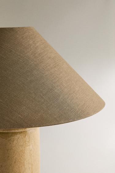 TABLE LAMP WITH STONEWARE BASE - Chocolate by Zara - Image 2
